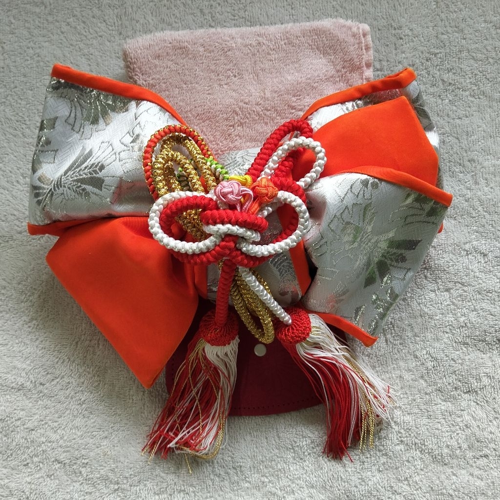 Kimono Ribbon for Belt Orange Silver Japanese Vintage | Shopee Malaysia