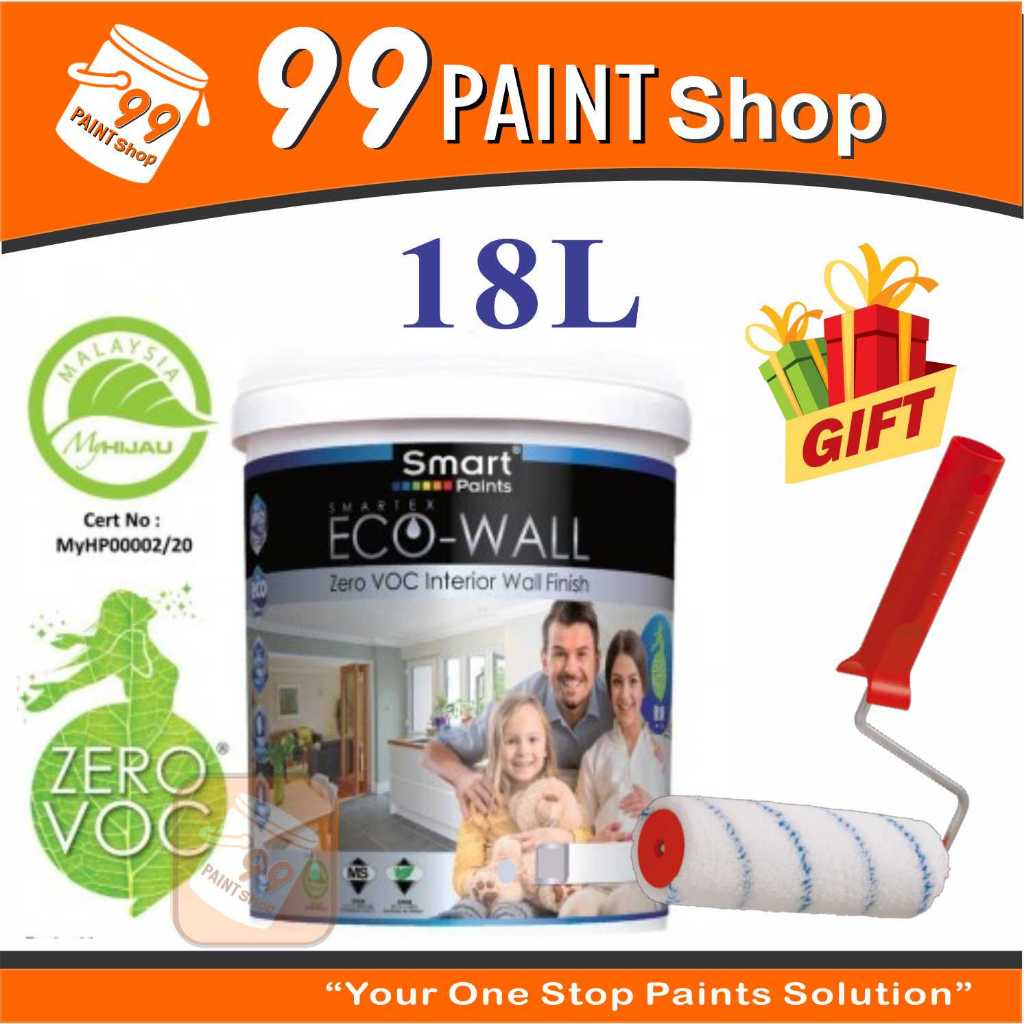 ( 18 LITER ) SMART PAINTS SMARTEX ( ECO-WALL ) 18L FOR INTERIOR WALL ...