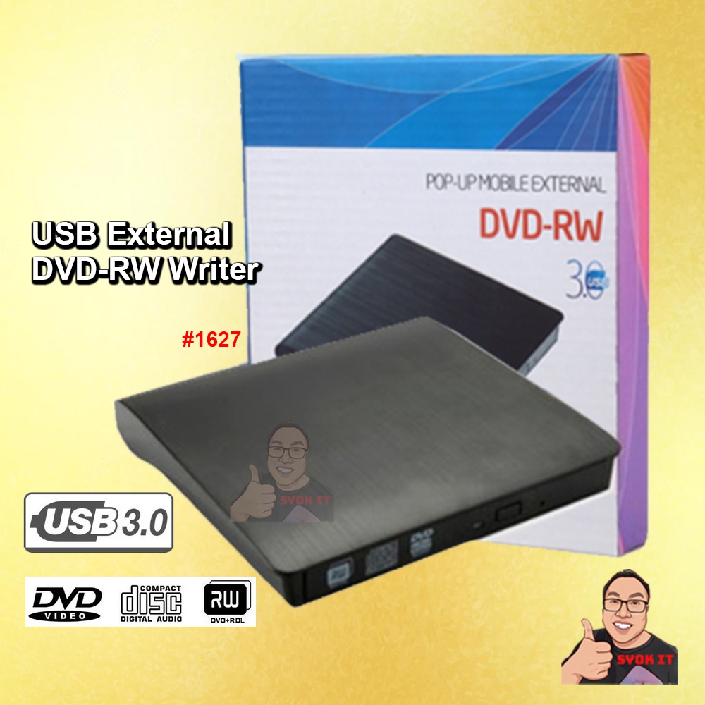 External CD DVD Drive USB Slim Portable External DVD Player Optical ...