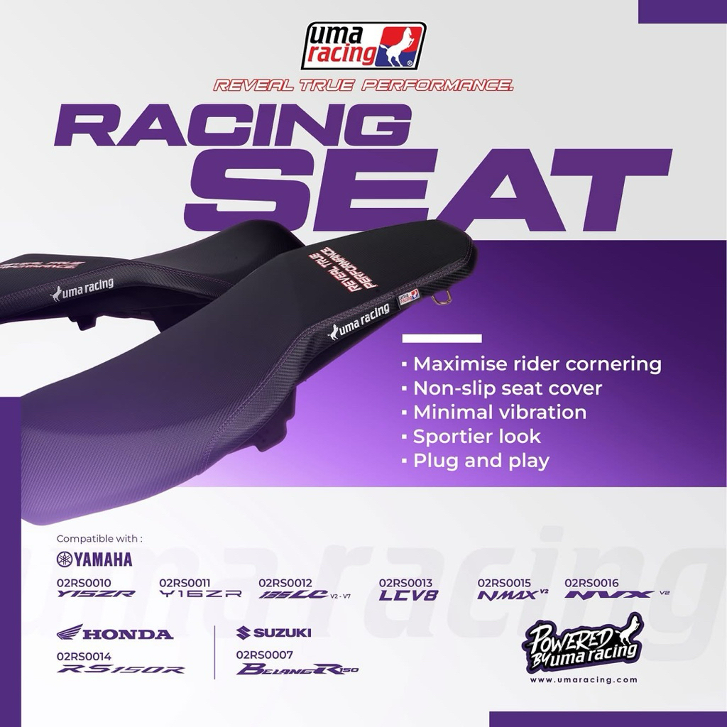 UMA RACING SEAT Y15ZR BELANG Y16ZR LCV2 LCV8 RS150 RSX NMAX V2 V3 NVX ...