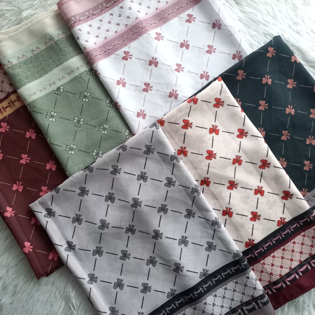 Shawl Heavy Chiffon Premium Printed Ribbon 1.8m, Long Scarves, Hijabs ...