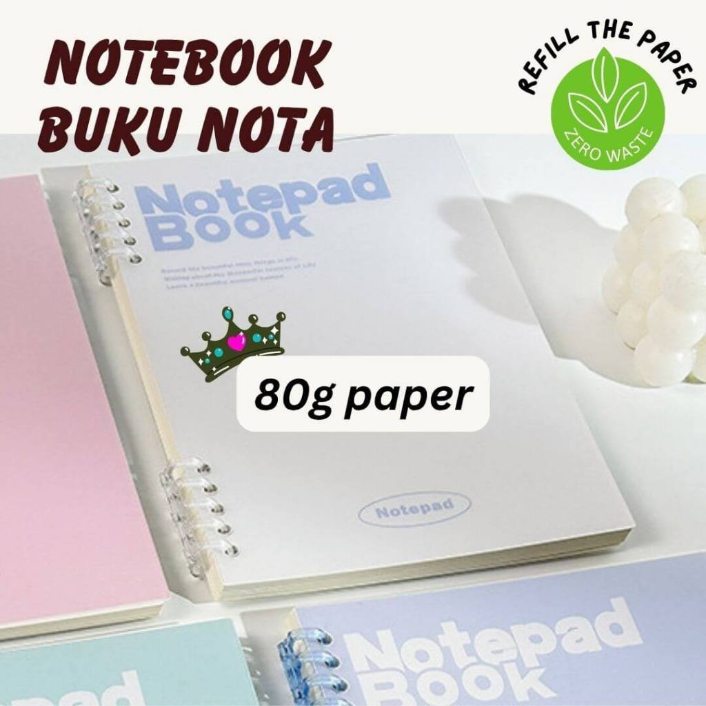 Colourful Notebook, Refillable Leaf B5 Notebook Buku Nota 120 Pgs ...