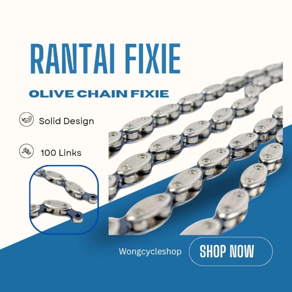 wongcycleshop@Rantai Fixie Vintage Olive Chain 100L Rantai Basikal ...