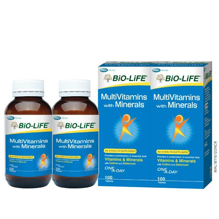 BIO-LIFE MULTIVITAMINS WITH MINERALS 100S/TWIN PACK EXP: 26/05/27 ...