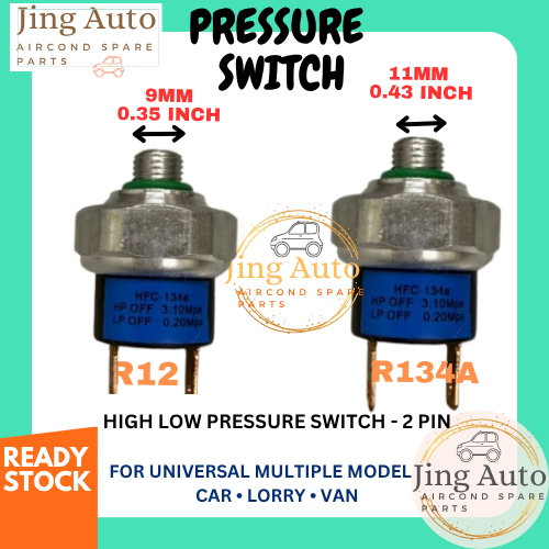 HIGH LOW PRESSURE SWITCH R12/R134a -UNIVERSAL MULTIPLE MODEL CAR ...