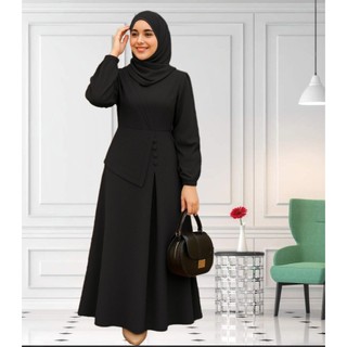 black dress shopee Elegant Black Strap Studded Crystal Detailed Satin Open Back Maxi Dress with Middle Slit M / Black main image 1