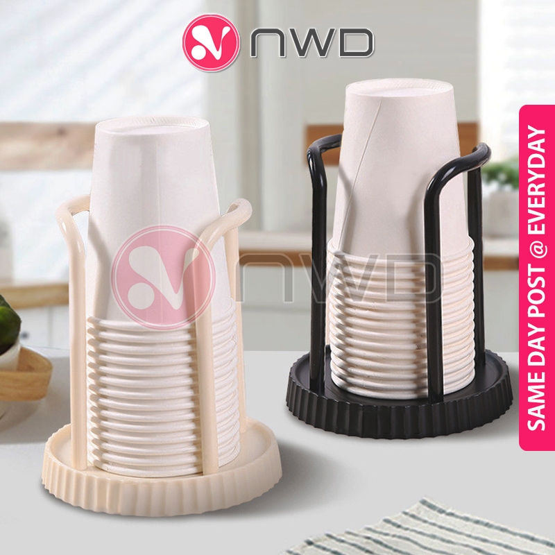 𝗤𝗨𝗜𝗖𝗞 𝗚𝗥𝗔𝗕 》Paper Cup Organizer Holder Dispenser Water Tea Cups Display ...