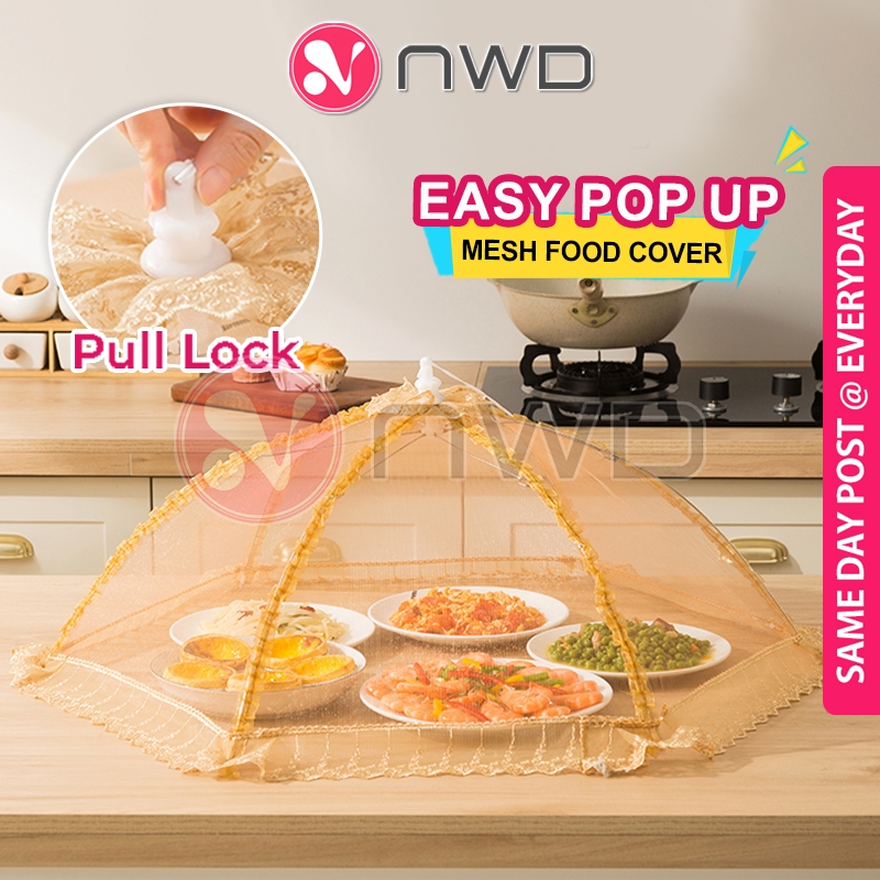𝗣𝗢𝗣 𝗨𝗣 》 Foldable Vintage Dish Cover Round Square Breathable Mesh Lace ...