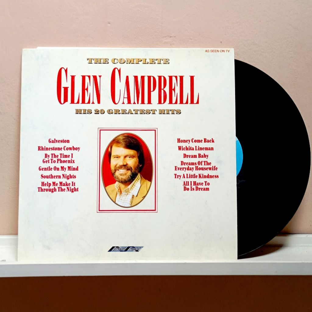 Lp Glen Campbell Complete 20 Greatest Hits Best Of Piring Hitam 