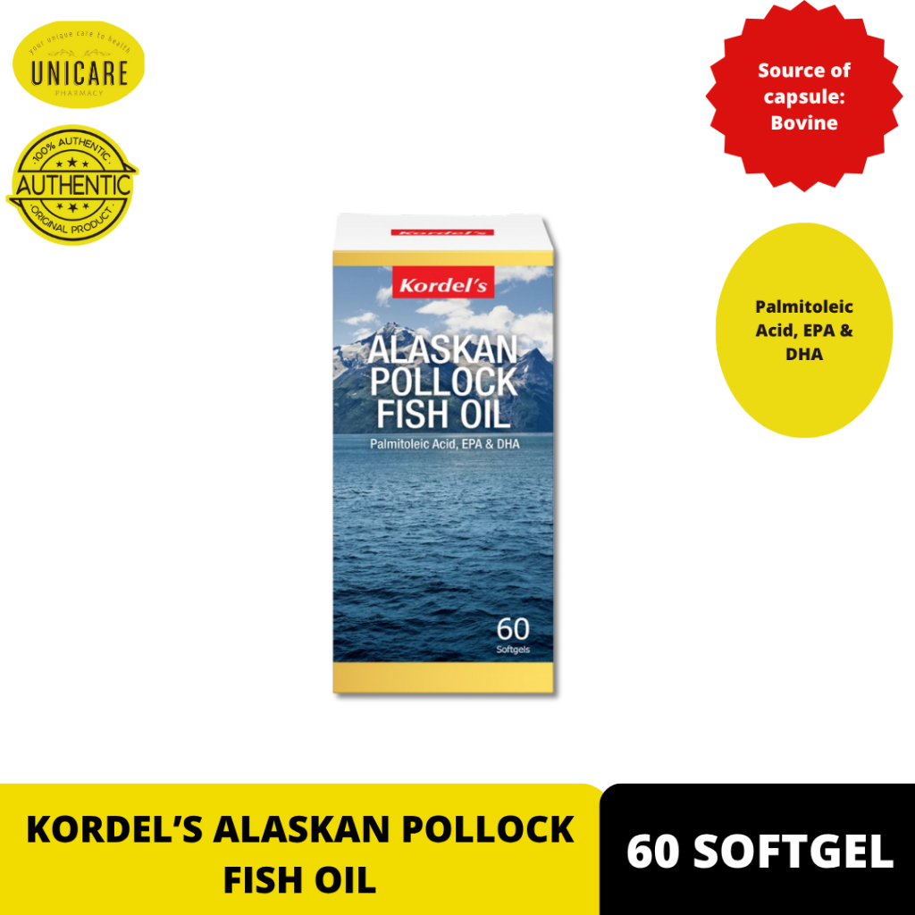 KORDEL’S ALASKAN POLLOCK FISH OIL 60 SOFTGEL | Minyak Ikan Pollock ...
