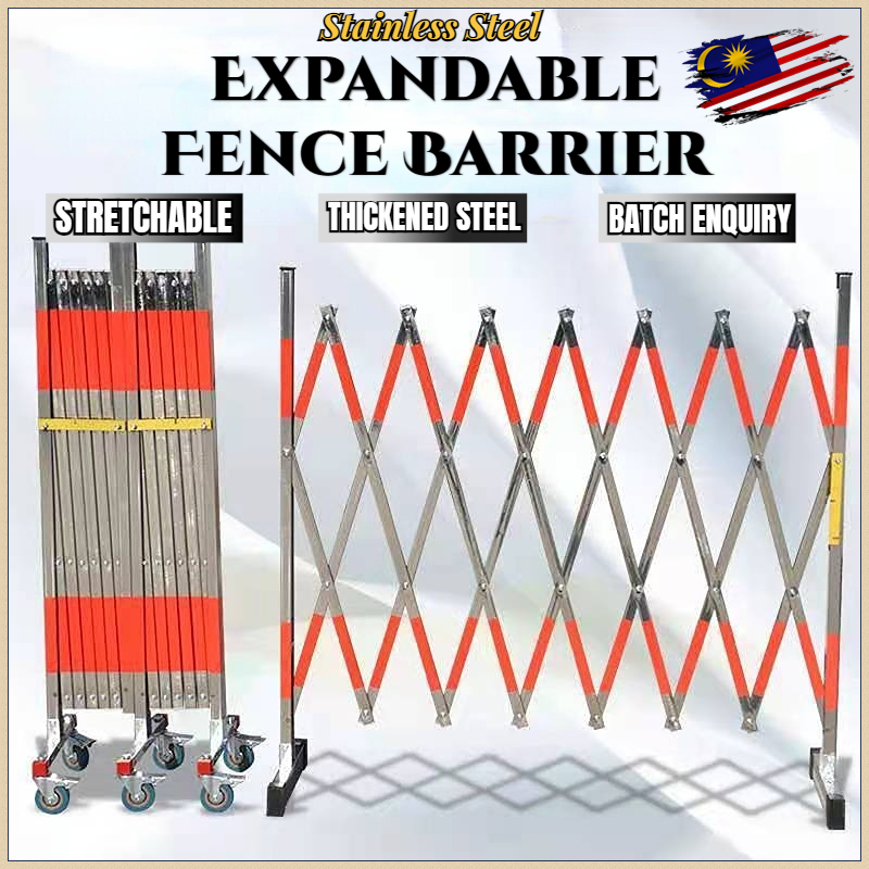 3M/6M/10M Stainless Steel Expandable Fence Street traffic barrier ...