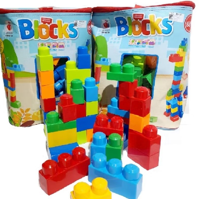88 pcs Large Building Blocks 102 pcs Small Blocks with Plate Toy Play ...