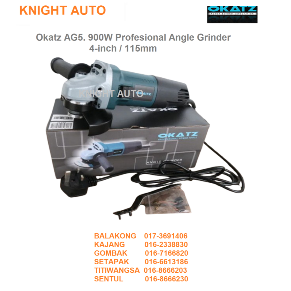 Okatz AG5.90 Profesional Angle Grinder 4-inch 115mm 900W ID36399 ...