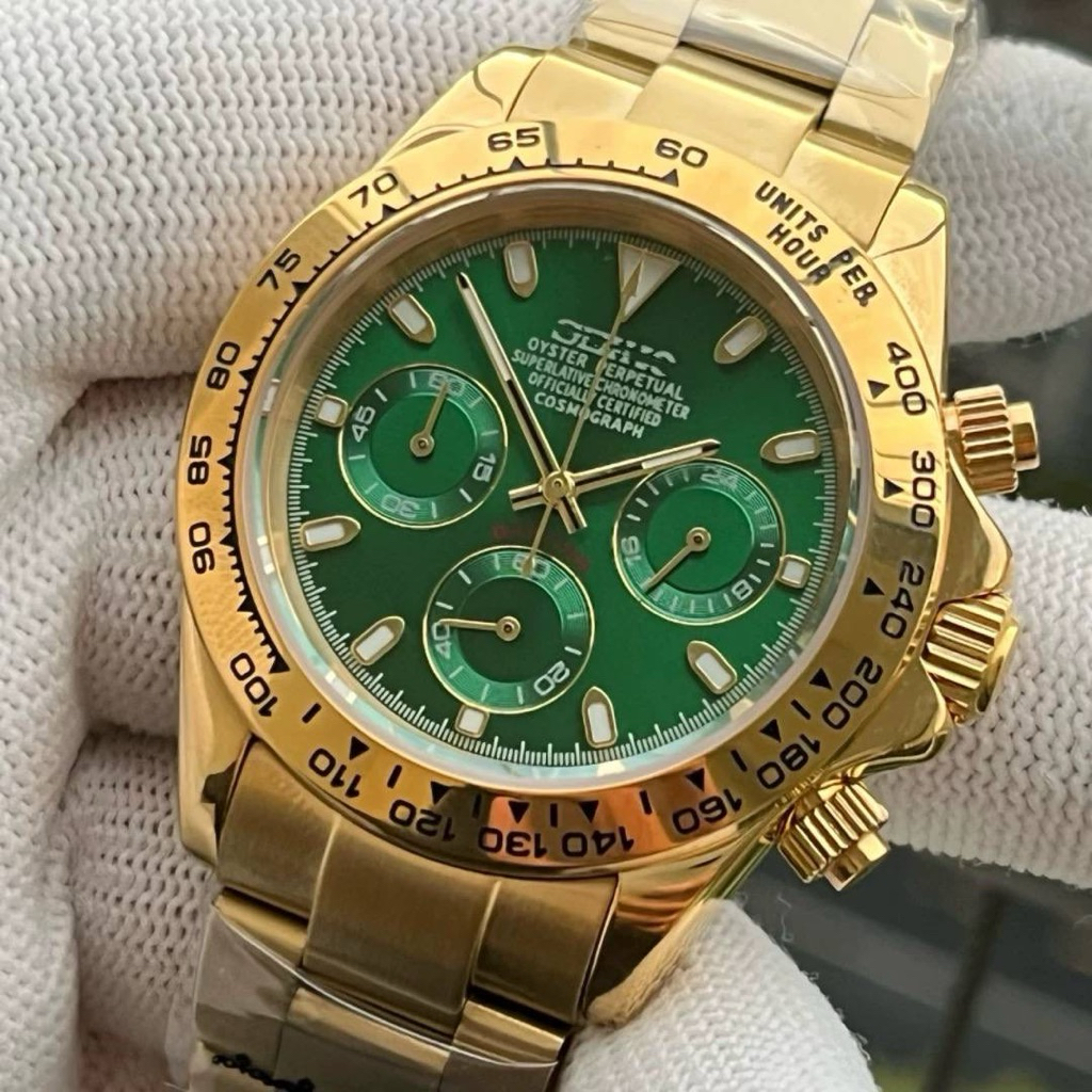 Seiko mod Daytona yellow Gold Stainless steel 40mm | Shopee Malaysia