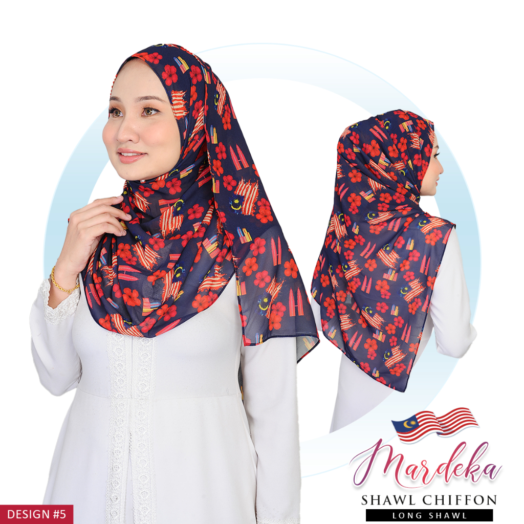 🎀Special Edition 🎀 Merdeka Tudung Shawl MERDEKA Pattern | Shopee Malaysia