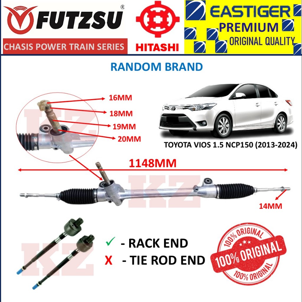 TOYOTA VIOS 1.5 NCP150 (2013-2018) VIOS 1.5 NSP151 (2016-2024) POWER ...