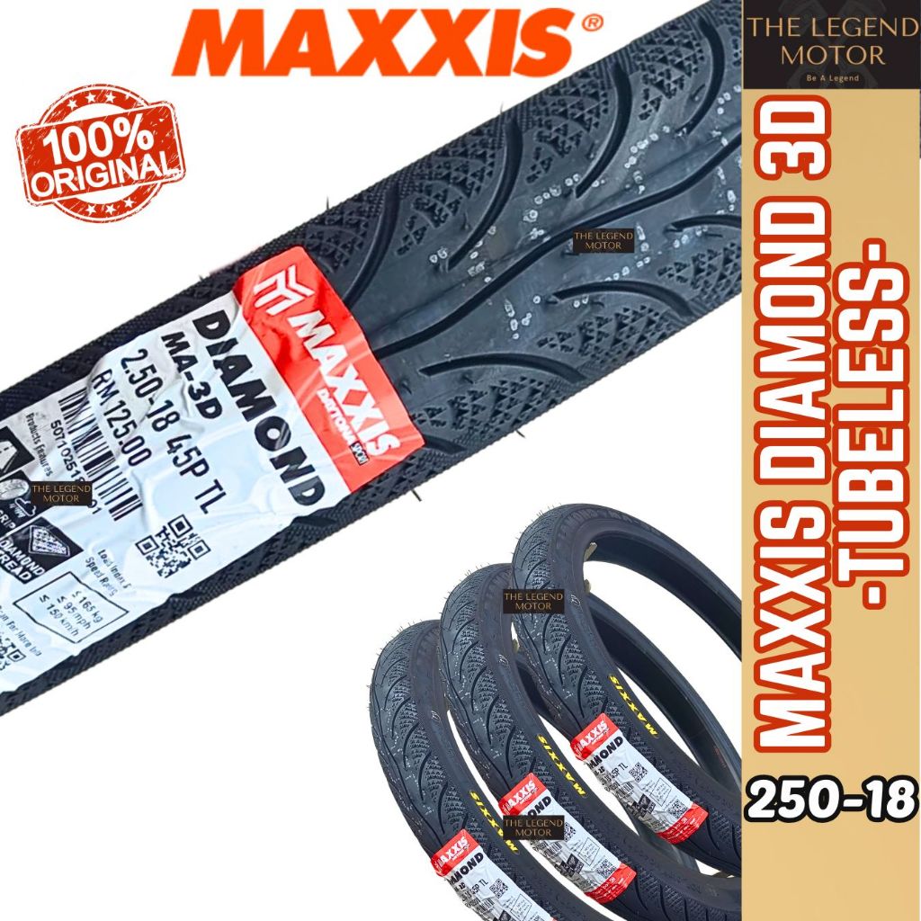 MAXXIS DIAMOND 250-18 MA3D 250 18 Tubeless RXZ GTO AR80 AR125 EX5 Maxis ...