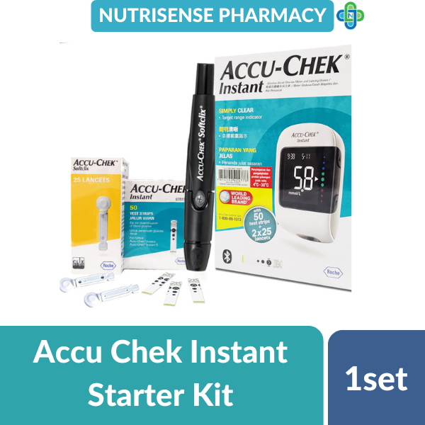 Accu-Chek Instant Starter Kit (free 50 test strips + 2x25 lancets ...