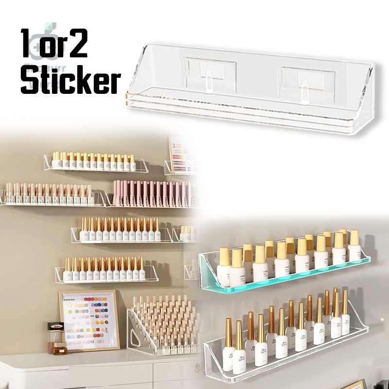 2PCS L-Shape Blind Box Rack JELAS Adhesive Wall Mount Clear Acrylic ...