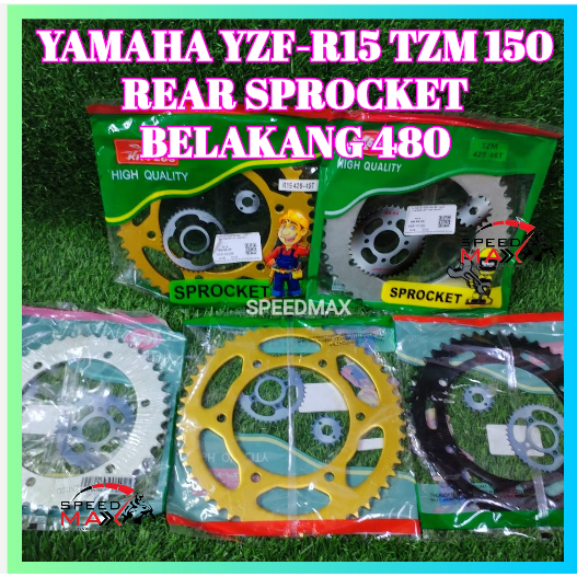 YAMAHA YZF-R15 TZM 150 REAR SPROCKET SPROCKET BELAKANG 428 REAR ...
