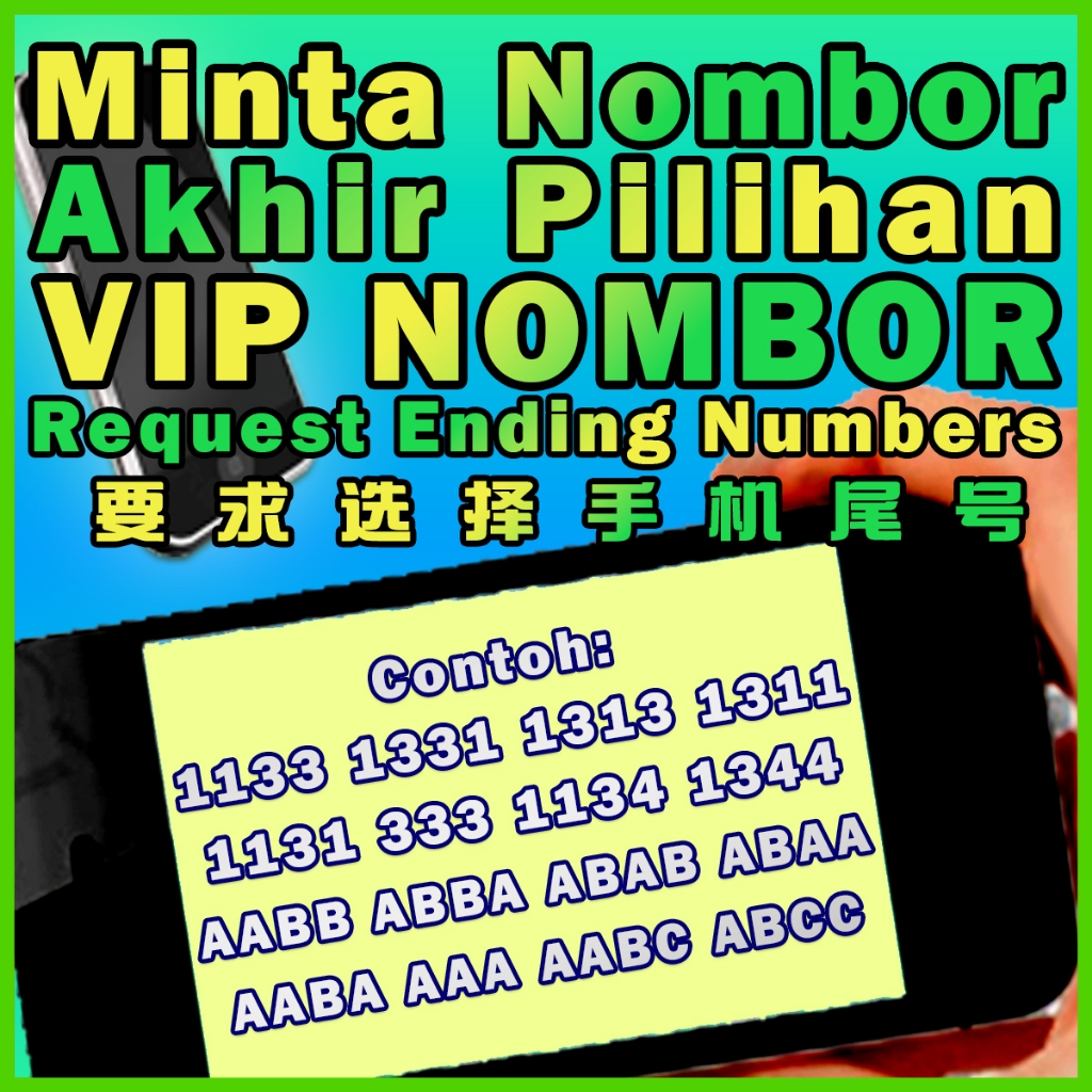 [PROMOSI] MINTA VIP NOMBOR AKHIR PILIHAN | REQUEST ENDING VIP NUMBER ...