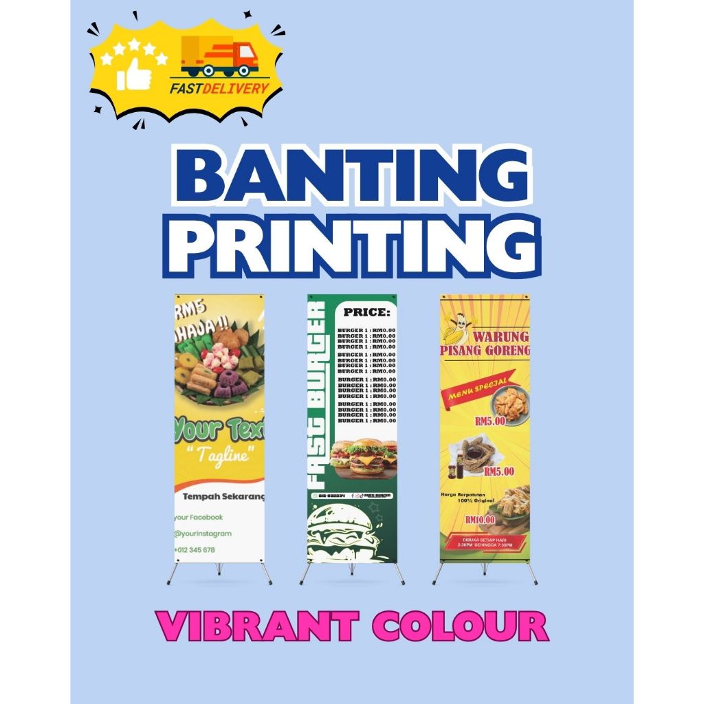 [FAST SHIPPING] BANTING BUNTING CUSTOM PRINTING CETAK DESIGN ANDA ...