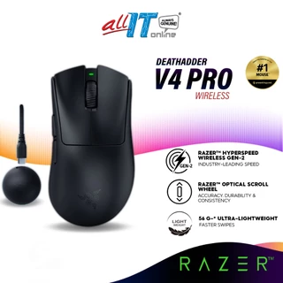 Razer DeathAdder V4 Pro Wireless Ergonomic Esports Gaming Mouse with 56G LightWeight Design, Razer HyperSpeed Gen-2