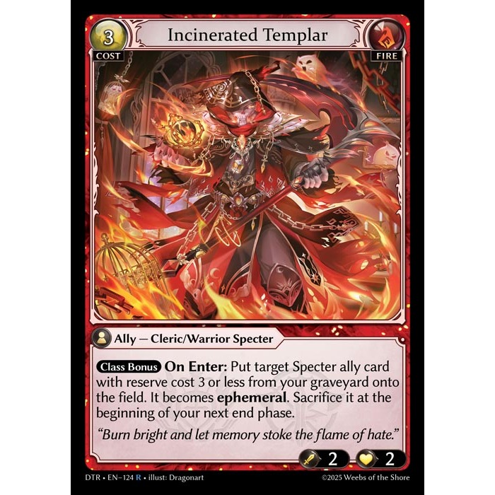 DTR • Rare Fire Single Distorted Reflections Grand Archive TCG GA