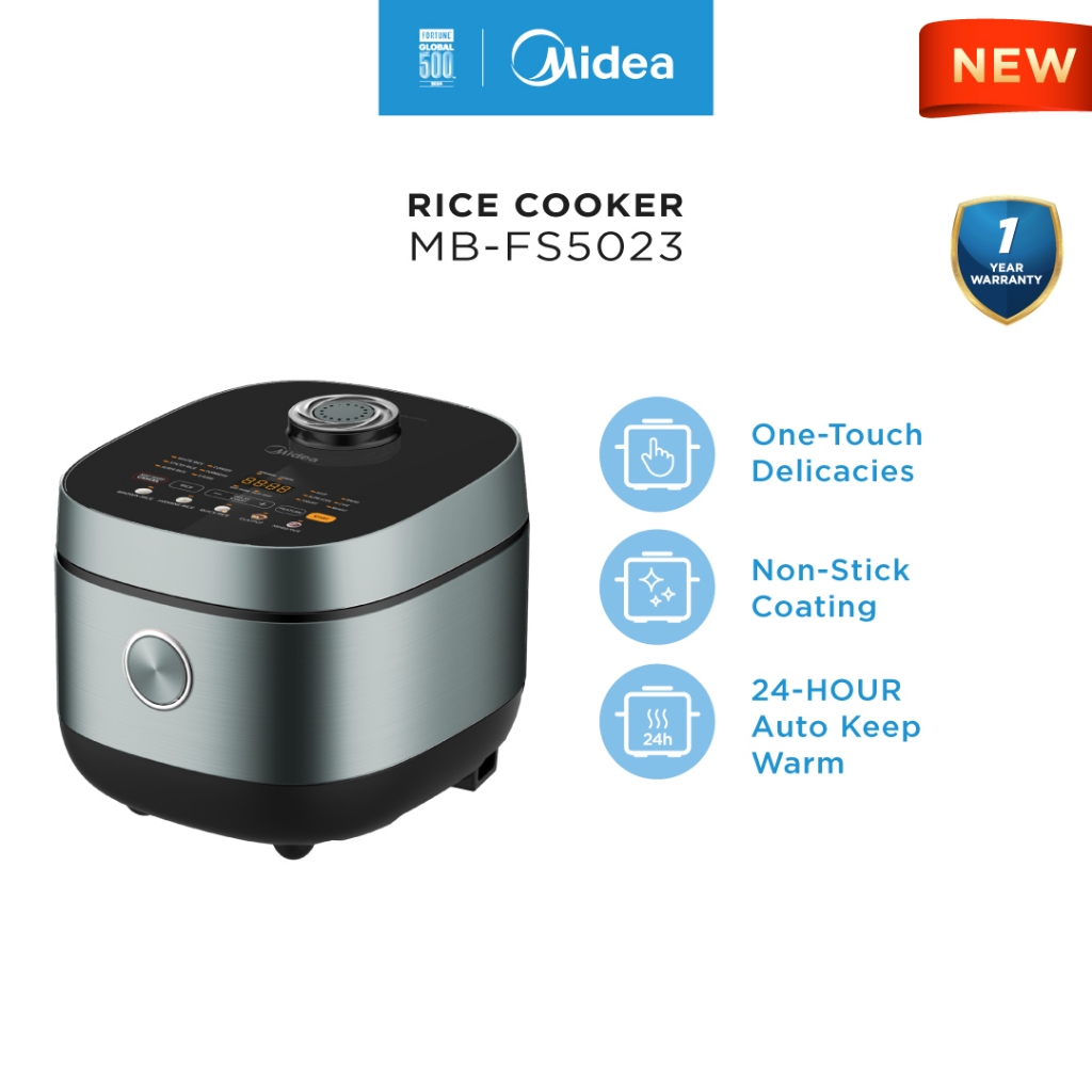 Midea MB-FS5023 1.8L Digital Rice Cooker With 17 Preprogrammed Menus ...