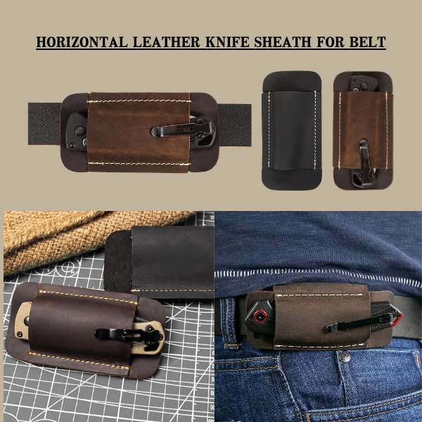 CV019 EDC Sheath Handmade Tool Holster/Carry Leather Sheath for Belt ...