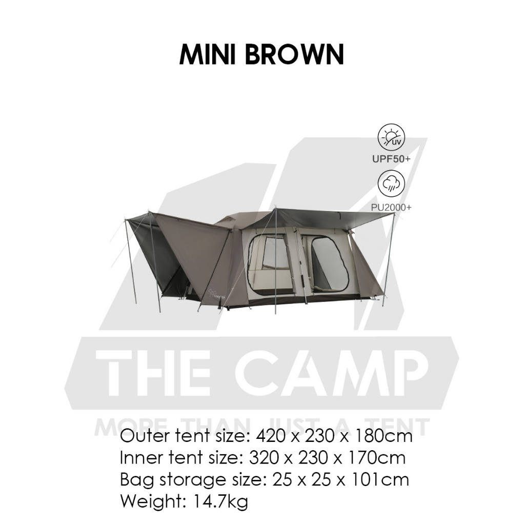 Vidalido Vicore Automatic Tent Large Mini Black White Camping