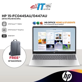 HP Laptop 15-fc0445AU / 0447AU 15.6" FHD Laptop (AMD Ryzen™ 7 5825U | 12GB | 512GB SSD | AMD Radeon™ Graphics | H&S)