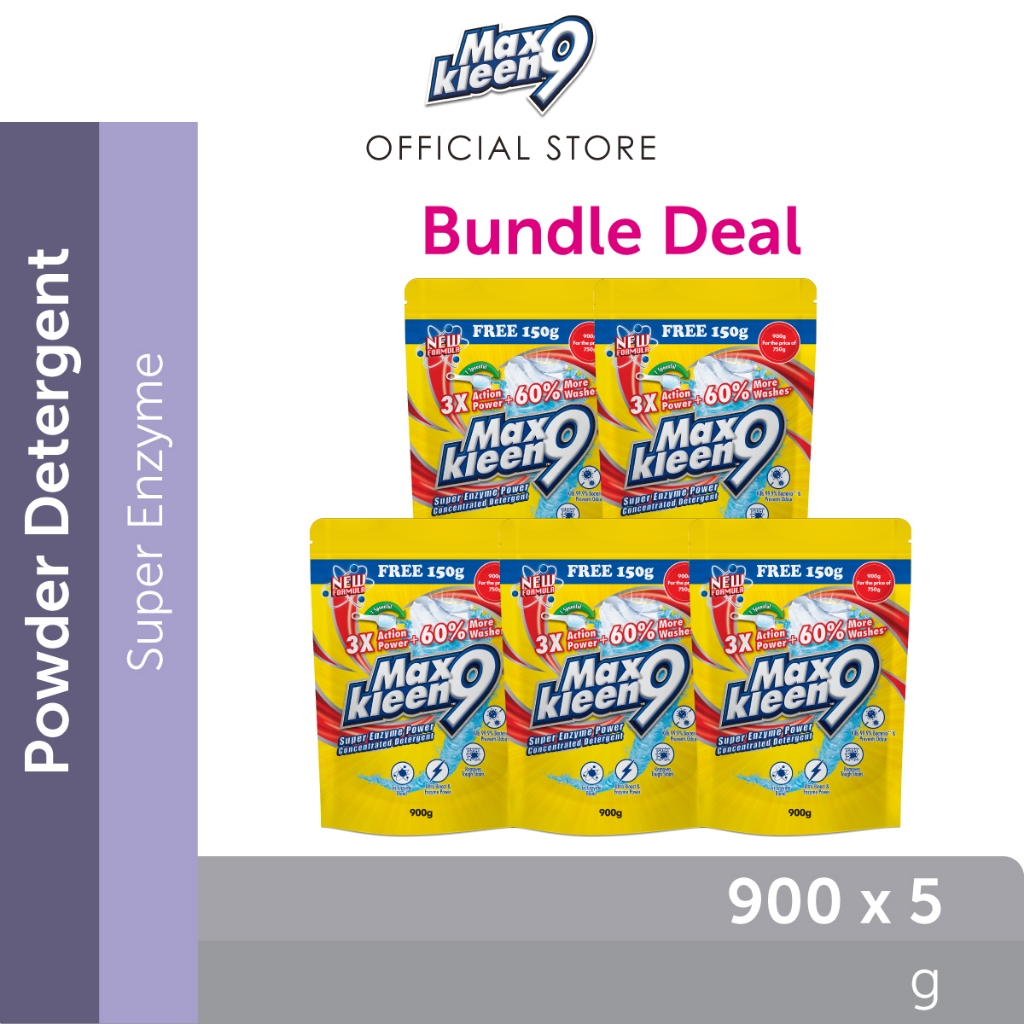 [Bundle Deal - BUY 5] Maxkleen9 Super Enzyme Powder (750g FOC 150g) x5 ...