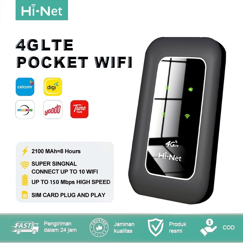 Router WiFi 4G Pocket Hotspot Mudah Alih - Sokong SIM, Sesuai untuk ...