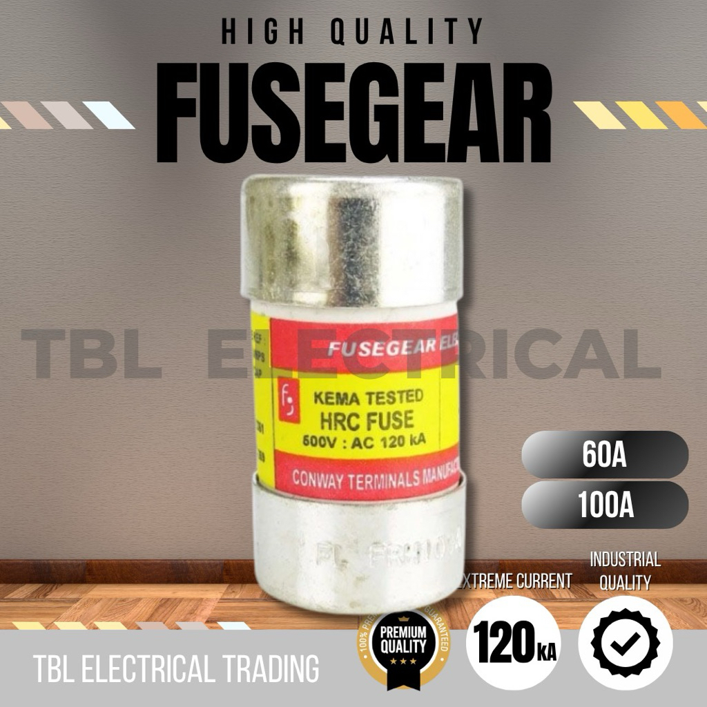 Fusegear [60A, 100A] FK FRH/FL FRH HRC Fuse Cut Out Fuse | Shopee Malaysia