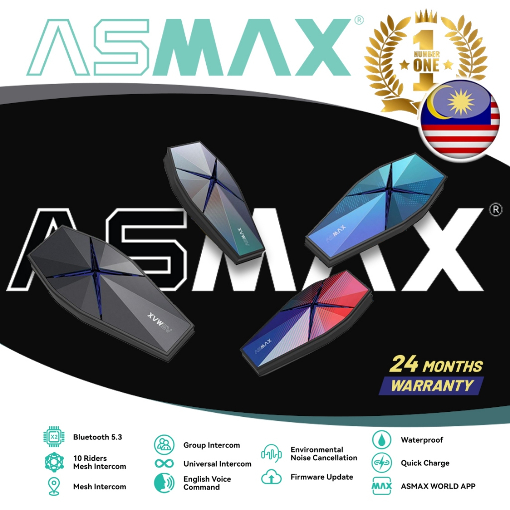 ASMAX F1 PRO Motorcycle Helmet Mesh Intercom Exclusive self-developed ...