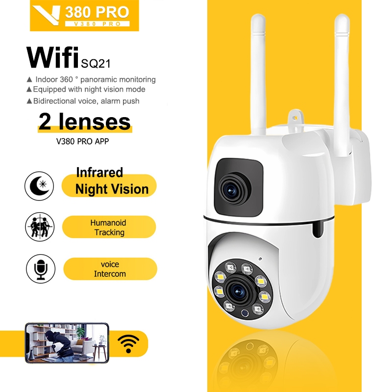 V380 Pro 1080P Dual Lens Security IP CCTV Camera Wireless indoor Camera ...