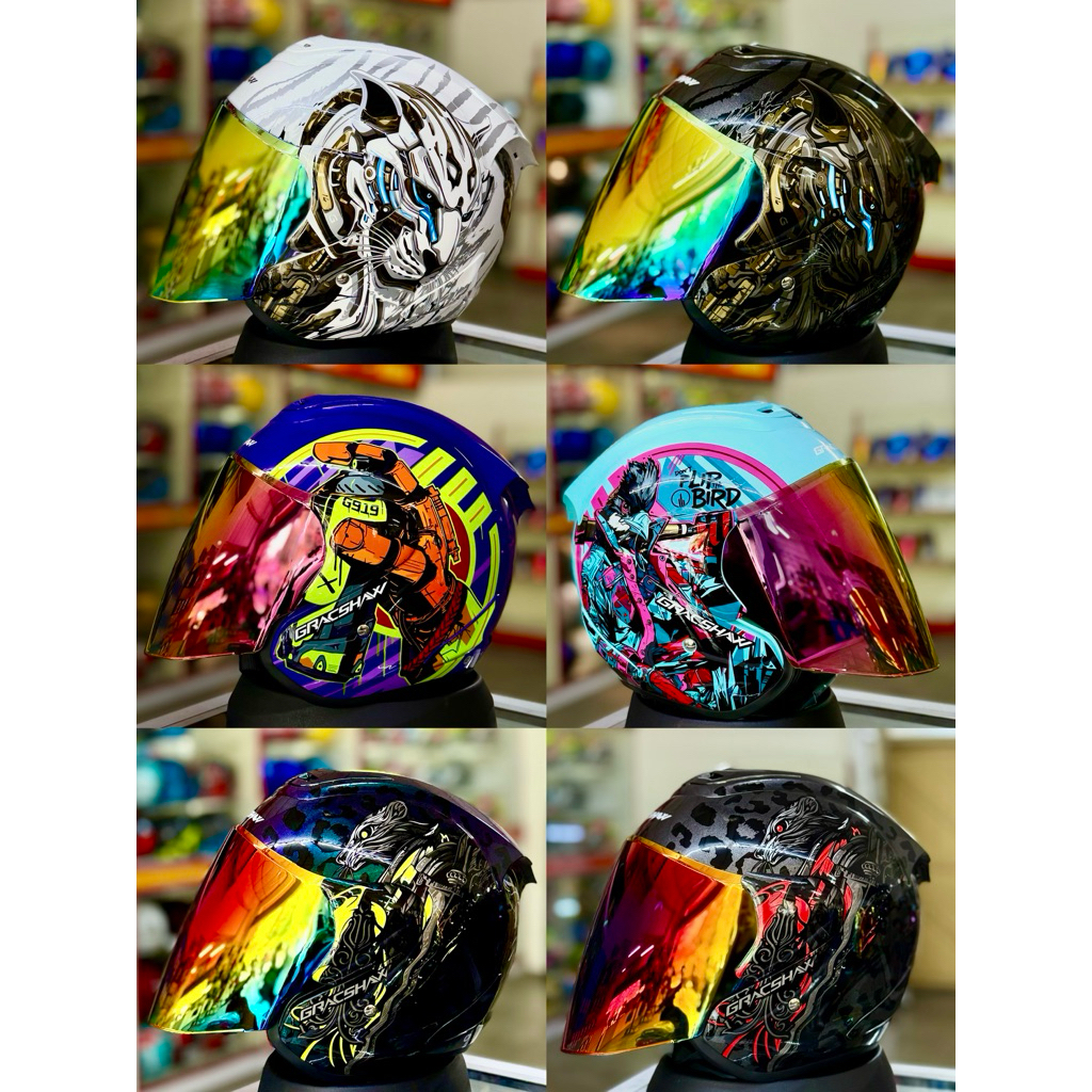 Gracshaw G919i Glazzo Animalia Series Helmet (Aurum-00, Saif