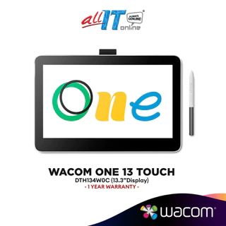 Wacom One 13 Touch(DTH134W0C ) Drawing Tablet with Screen | 13.3" FHD Full-Laminated | Student & Designer Drawing Tablet
