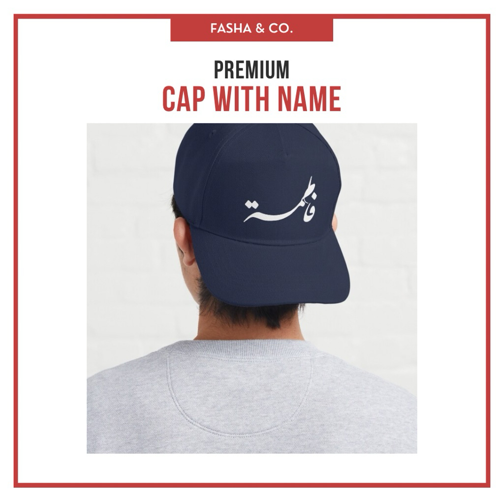 Custom Premium Cap with Name Topi dengan Nama | Shopee Malaysia