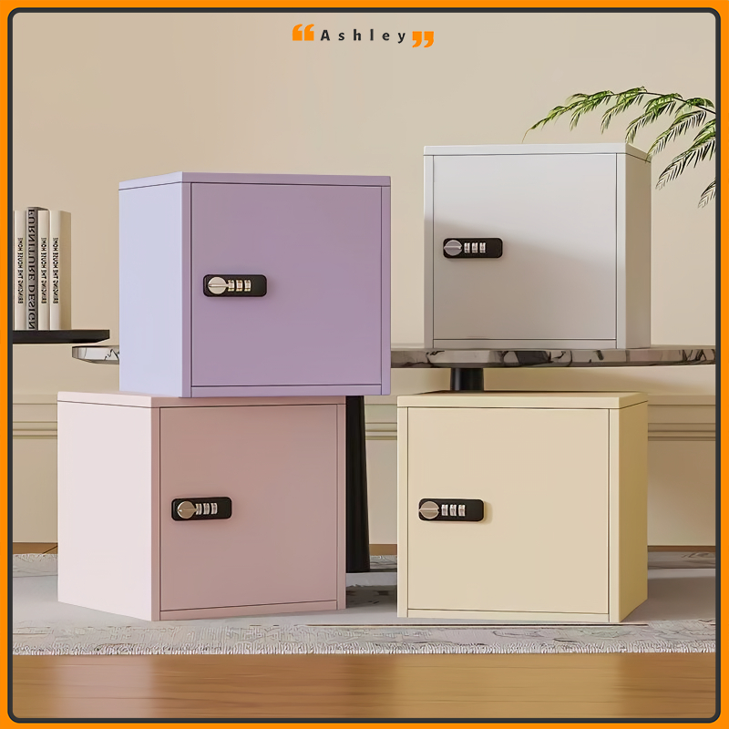 Storage Box Desktop Organizer Tabung Duit Safety Box With Lock Locker ...