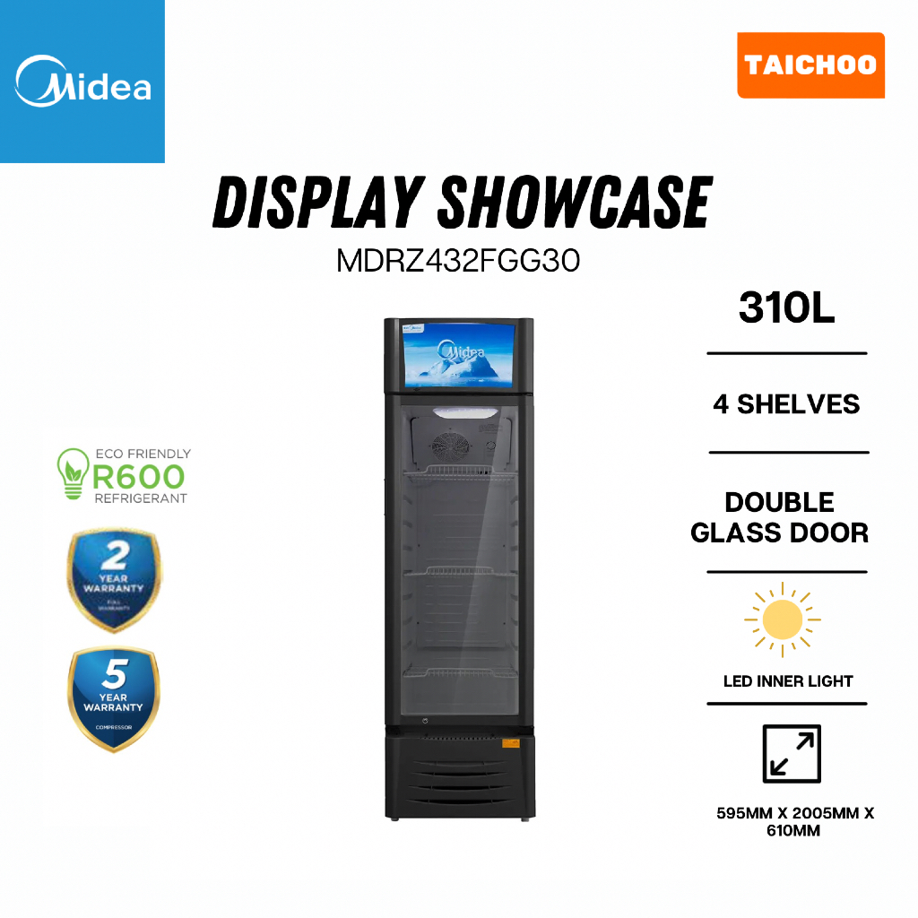 Midea Display Chiller/Showcase 310L MDRZ432FGG30 | Shopee Malaysia