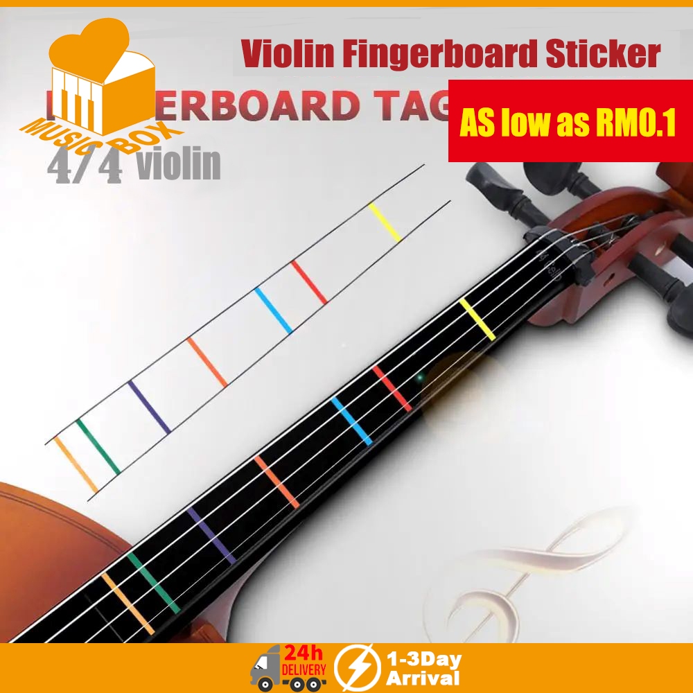 4/4 3/4 1/2 1/4 1/8 Violin Fingerboard Sticker Fiddle Pitch Position ...