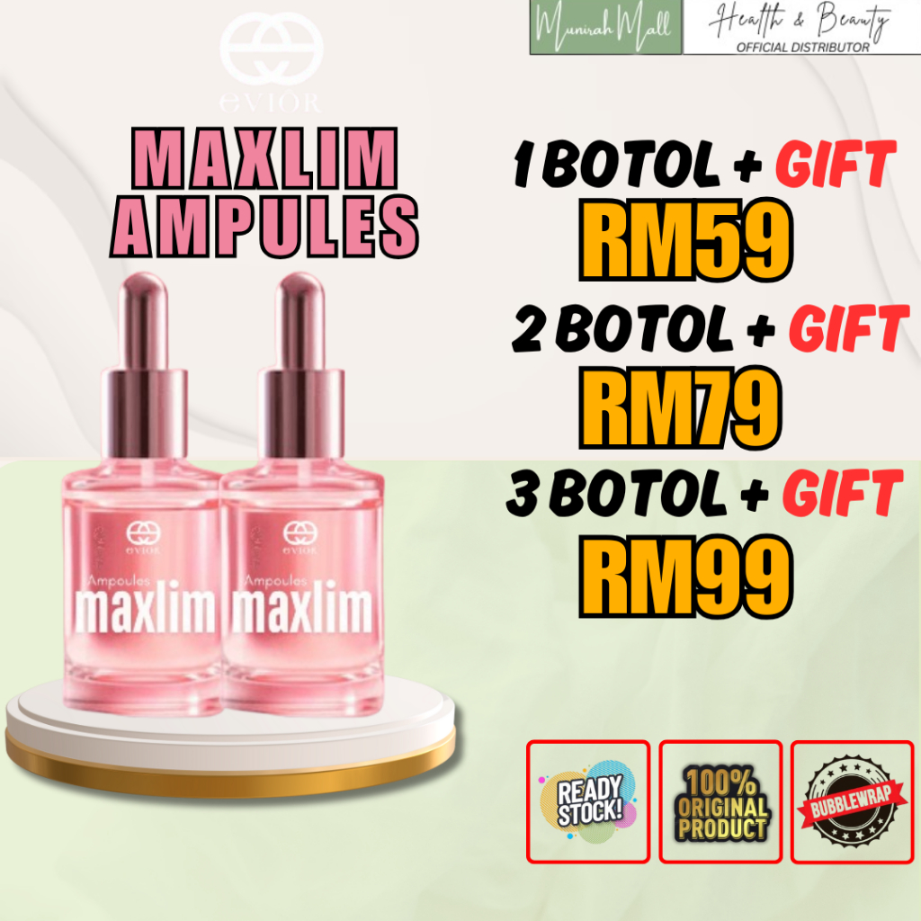 [OFFICIAL DISTRIBUTOR ] EVIOR MAXLIM AMPOULE 100% ORIGINAL HQ | Shopee ...