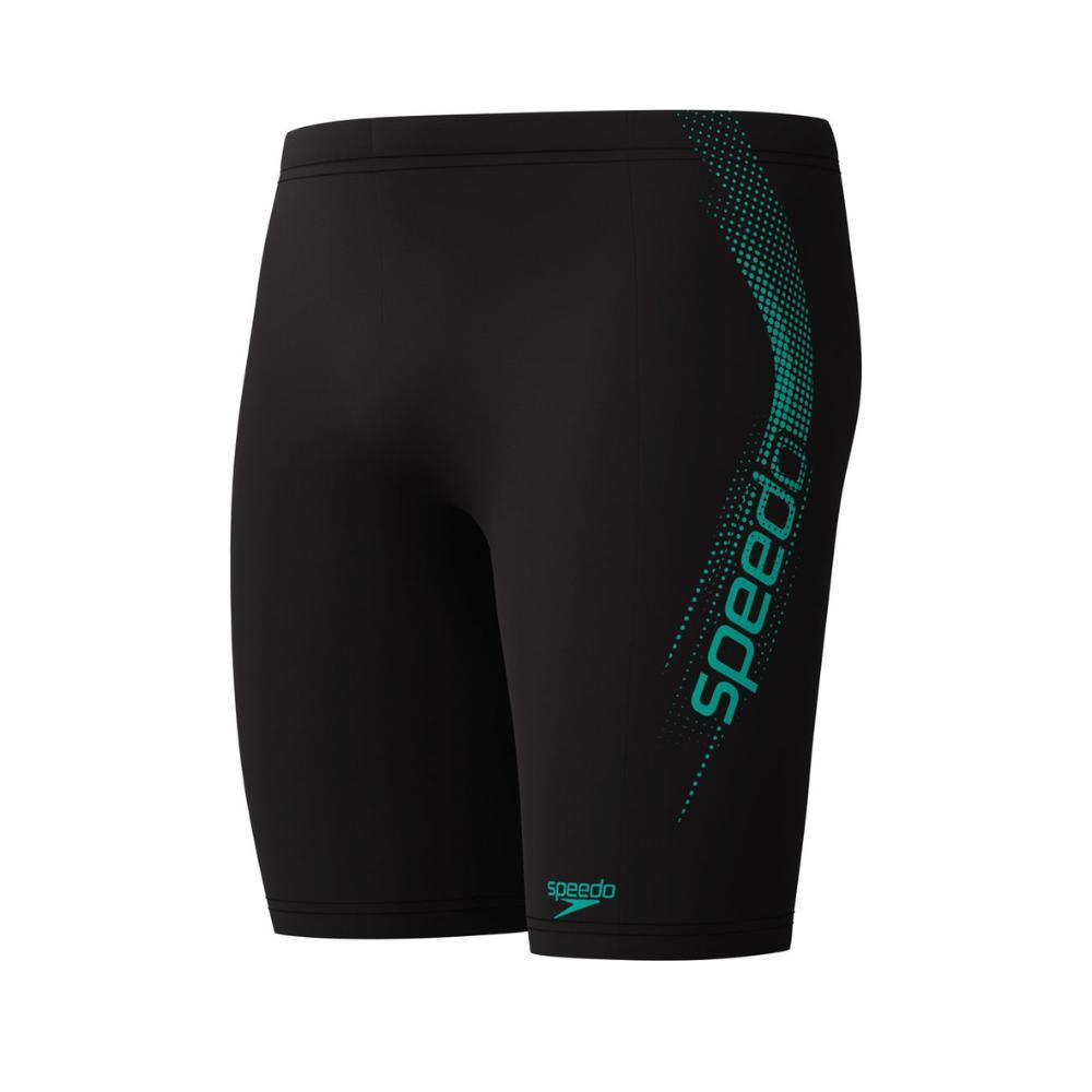 Speedo Mens Sport Logo Jammer Black/ Turquoise Gem_8-00525600334 ...