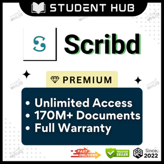 24/7⚡Scribd Akaun Premium Akses 195 Juta+ Dokumen Dan Muat Turun Tanpa Had