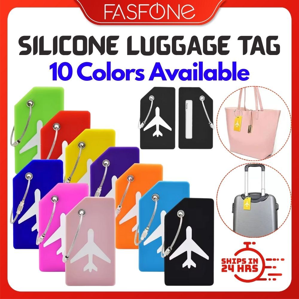 FASFONE Luggage Tag Cute Bag Tagging Name Tag Beg Umrah Travel Sulam ...