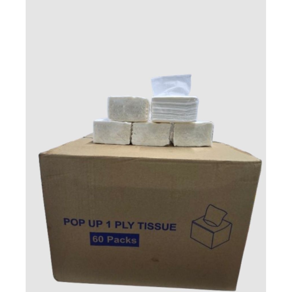 60pkt Pop up tissue fully wrapped (no need container)Ready stock ...