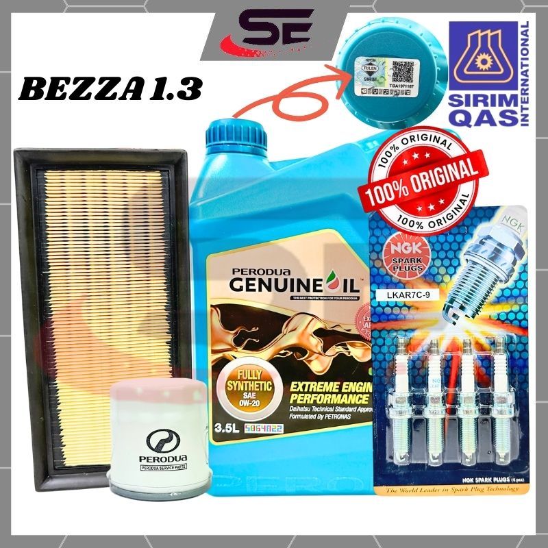 PERODUA Engine Oil 0w20 3.5L Fully Synthetic Minyak Hitam Bezza New ...