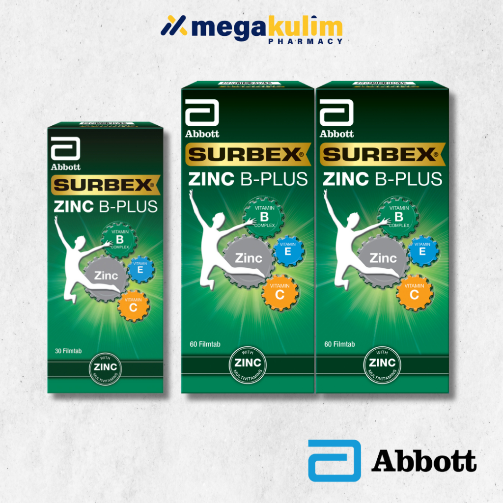 Abbott Surbex Zinc B-Plus (30 Tab/2 x 60 Tab) | Shopee Malaysia